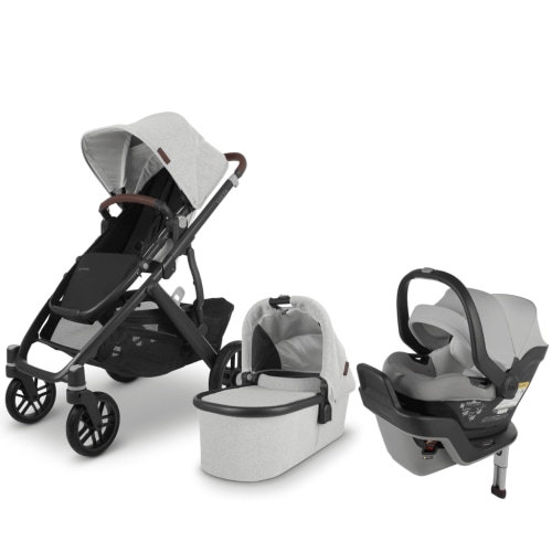 UPPAbaby VISTA V2 and MESA Max Travel System - Anthony White and Grey Chenille - Anthony White Grey Marl