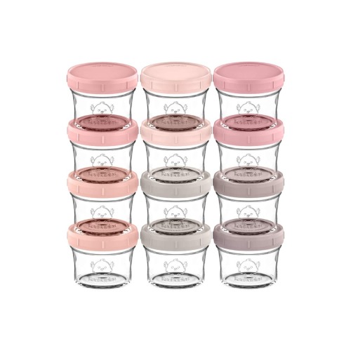 12-Pack Prep Jars Baby Food Storage Glass Containers