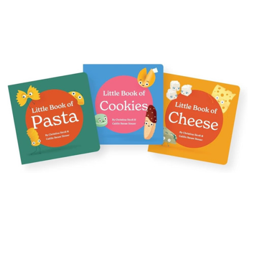 Little Books Culinary Collection Future Foodie 3 Board Book Box Set Pasta Cookies Cheese Phonics and Rhymes Baby Shower Gift 0-12 Months Toddler Book Ages 1-4 Years