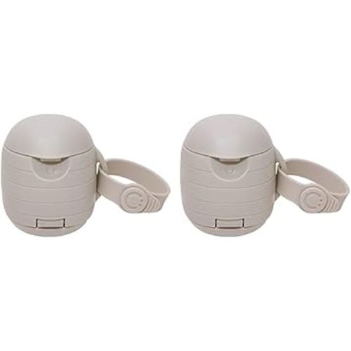 Ubbi On-The-Go Dual Pacifier Holder, Keep's Baby's Binkies Clean and Accessible, Portable for Travel, Diaper Bag Accessory Must Have for Newborns, Taupe, 2-Pack