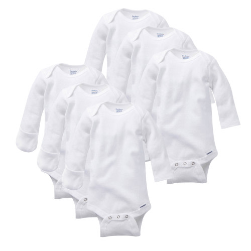 Gerber unisex-baby Multi-pack Long-sleeve Onesies Bodysuit Mitten Cuff Sizes 0-3 Months 6-pack Mitten Cuff