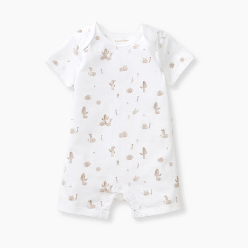 Burt's Bees Baby Organic Cotton Desert Life Romper - Fossil Desert Life, Newborn