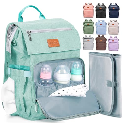 PILLANI Baby Diaper Bag Backpack - Diaper Backpack - Large Bag for Boys & Girls - Waterproof Travel Diaper Bags with Changing Pad - Baby Registry Search & Shower Gifts - Newborn Essentials Must Haves