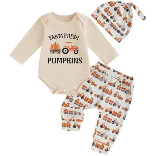 Newborn Baby Boy Thanksgiving Outfit My First Turkey T Shirt Romper Brown Pants Sets Infant Coming Home Clothes