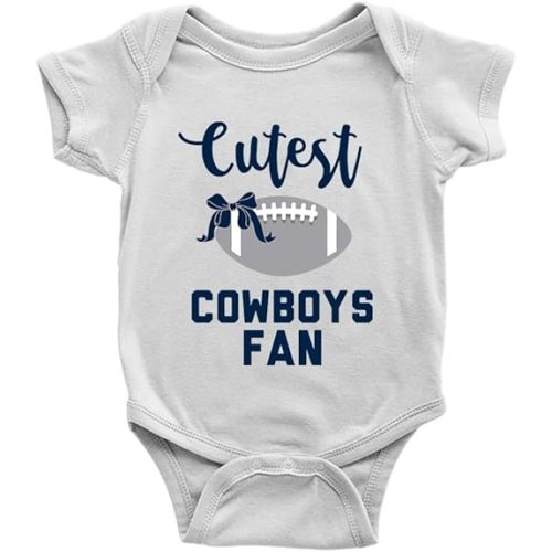 Cutest Cowboys Fan Baby Boy Girl Onesie Newborn Organic Bodysuit Romper