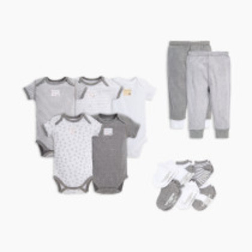 Burt's Bees Baby Essentials Bundle - Heather Gray, 0-3 M