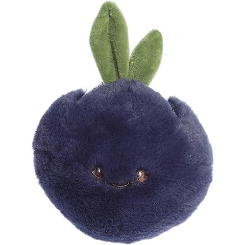 Aurora® Adorable Precious Produce™ Blueberry Baby Stuffed Animal - Bright & Colorful Design - Fruit Friends for Play and Snuggles - Blue 6.5 Inches