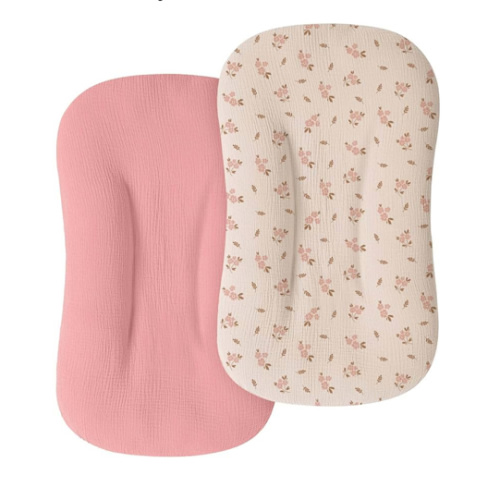 Mi Flor Muslin Baby Lounger Cover – Snug Fit for Snuggle Me Organic Infant Lounger – Ultra Soft, Breathable, CPC Certified, Non-Shrink – 30.7x20