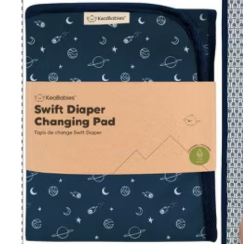 Keababies Swift Diaper Changing Pad, Portable Waterproof Diaper Changing Pad For Baby, Travel Changing Pad For Diaper Bag (prairie)