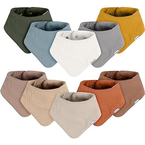 Gerber Unisex Baby Muslin Bandana Bibs