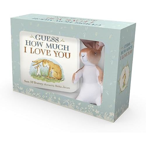 Guess How Much I Love You: Deluxe Book and Toy Gift Set: (Adorable Baby Shower Gift Set - Classic Board Book About Loving Right Up to the Moon and Back with Plush, Stuffed Bunny Rabbit & Box) Board book – Picture Book, August 8, 2023