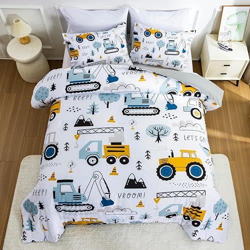 Construction Truck Twin Comforter