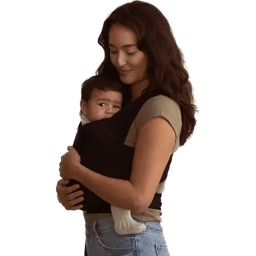 Solly Baby Wrap Carrier - Lightweight Baby Carrier - Newborn Baby Essentials - for Newborn, Infants and Baby 8-25 Lbs. Black