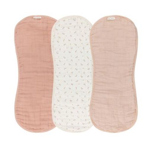 Ely's & Co. Baby Muslin Cotton Burp Cloths - Hourglass Shape - 3 Pack