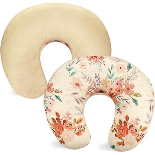 Nursing Pillow Cover 1 Pack, Stretchy Removable Nursing Cover for Breastfeeding Pillows, Ultra Soft Snug Fits On Newborn Feeding Pillow Case for Baby Girls Boys, Autumn Theme