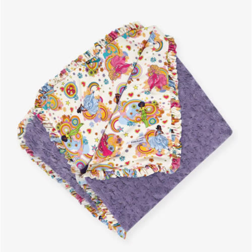 White Double-sided Plush Swaddle | Groovy Barbie™ and Friends