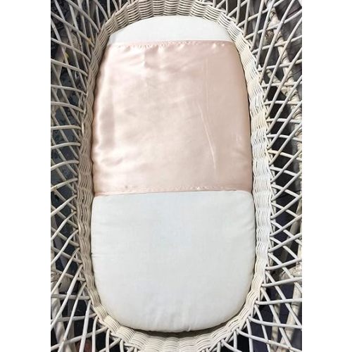 13 x 30 inch Mulberry Silk Slip for Bassinet/Crib, Gold, Washable