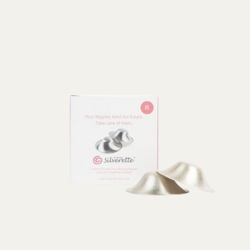 SILVERETTE the Original Silver Nursing Cups, Silverettes Metal Nipple Covers for Breastfeeding.