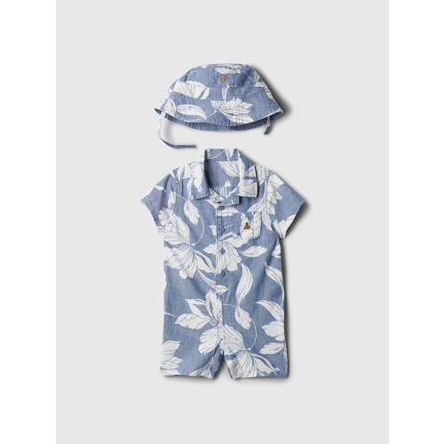 Baby Floral Shorty Set in sp may blue wht flrl, size: 6-12 M