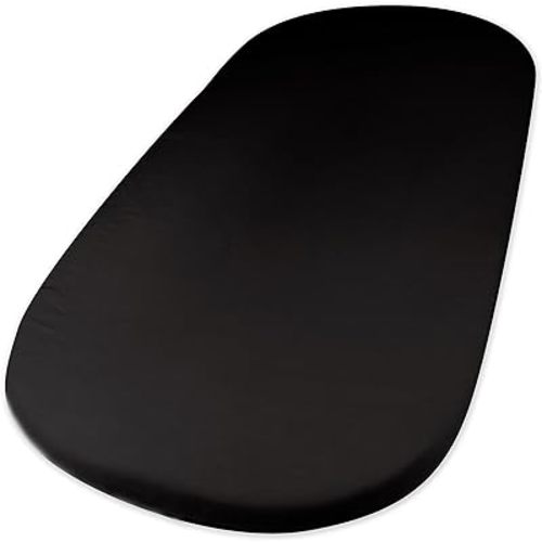 HonestBaby Organic Cotton Fitted Bassinet Sheet, Black, One Size