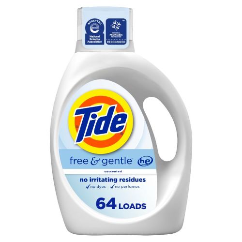Tide Free & Gentle Unscented HE Deep Cleaning Concentrated Liquid Laundry Detergent 64 Loads - 84 fl oz