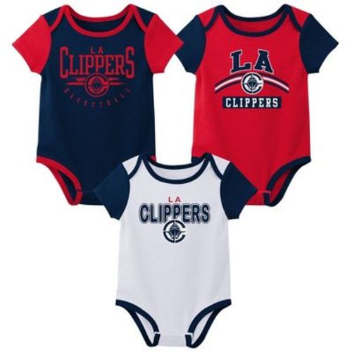 Nba Los Angeles Clippers Boys' 3pk Bodysuit Set - 0-3m