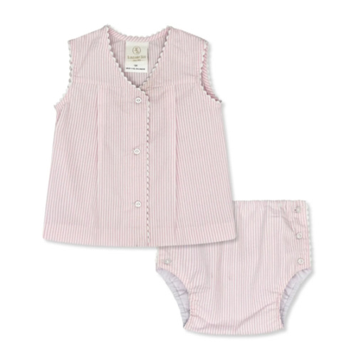 Jill Diaper Set - Simply Pink Seersucker