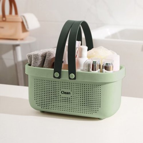 Nrmrqz Large Capacity Bath Shower Basket Portable Storage Puff Shower Caddy Storage Basket