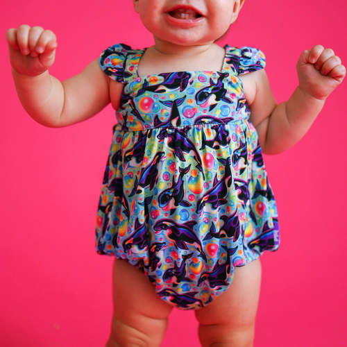 Lisa Frank® Max Splash Ruffled Bubble Romper