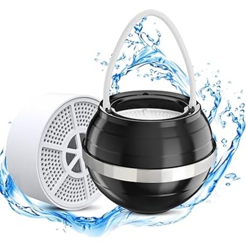 Bath Filter for Tub - Bathtub Water Filter for Softer Skin & Hair, 8 Stages Hotel Grade Filtration Bath Water Filter,2,500 Gal of Filtration, BPA Free, Easy to Install(Black)