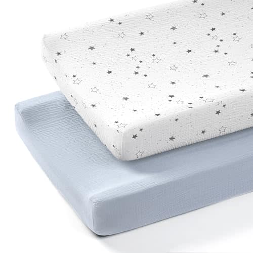 Termichy Muslin Changing Pad Covers: Baby Diaper Changing Table Covers - Changing Pad Sheets for Boys Girls