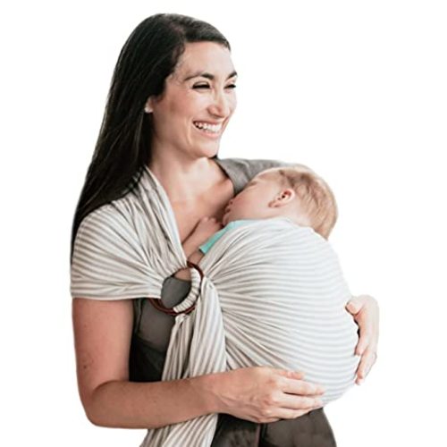 Nalakai Luxury Ring Sling Baby Carrier, Soft Linen Blend Baby Sling, Baby Wrap, Wear Your Little One Close to Your Heart, Comfort, Style