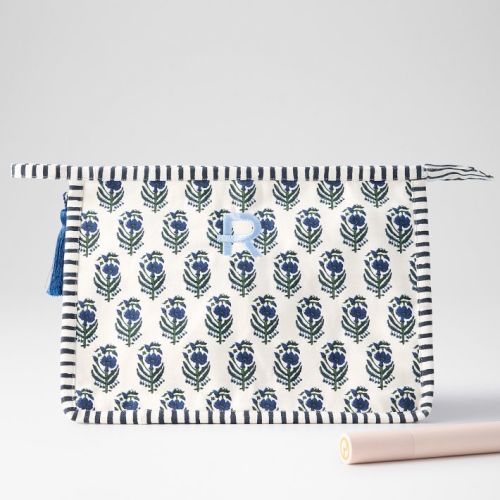 Block Print Canvas Pouch