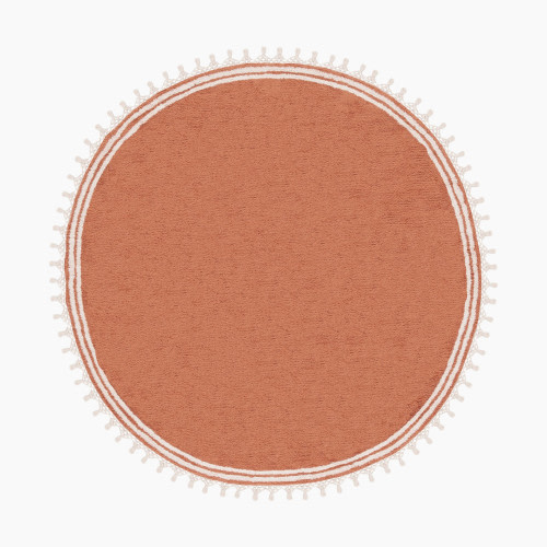 Safavieh Easy Care Round Area Rug - Rust/Ivory, 4' X 4' Round
