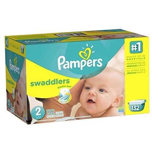 Pampers Swaddlers Diapers Size 2, 132 Count