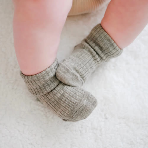 Wool Socks, Baby and Toddler, Brown-Gray & White (3 pack)