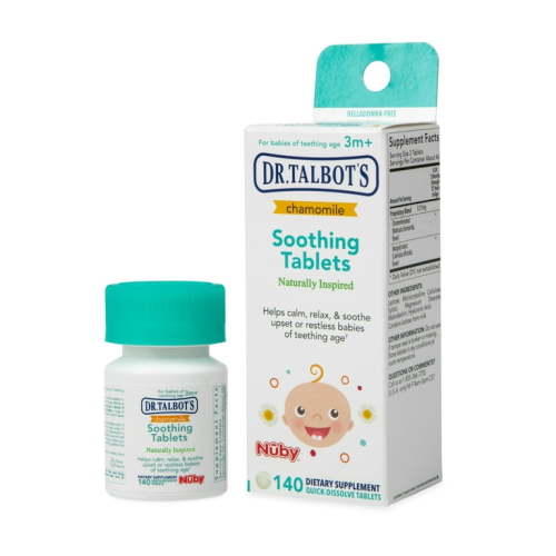Dr. Talbot's Chamomile Soothing Tablets for Teething Infants, Herbal Supplement, 140 Count HSA/FSA Eligible