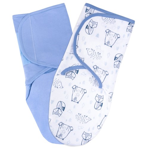 Little Star Organic Swaddle, 2 Pack, Wild at Heart, Small