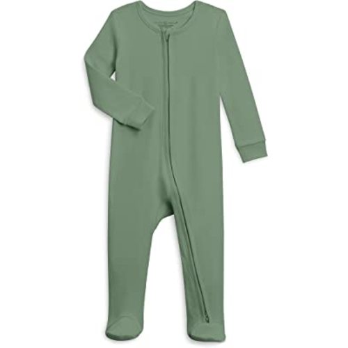 Colored Organics Baby Organic Cotton Peyton Zip Up Footed Sleeper