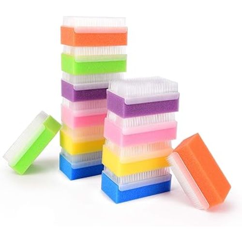 Special Supplies (12 Pack) Baby Bath Sponges Soft Foam Scrubber with Cradle Cap Bristle Brush - Body, Hair, and Scalp Cleaning - Gentle on Infant, Toddler Sensitive Skin - Great Sensory Feel