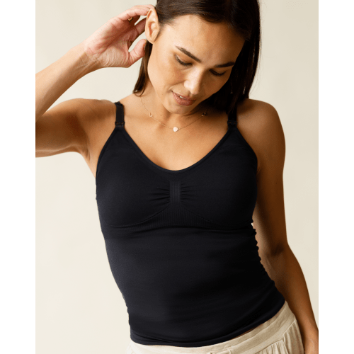 Simply Sublime® Maternity & Nursing Tank Seamless Support Cami | Black - Kindred Bravely