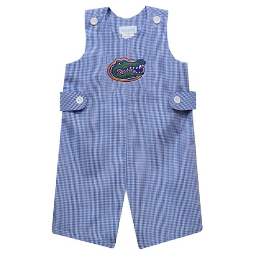 Infant Vive La Fete Royal Florida Gators Gingham Jon Jon Romper