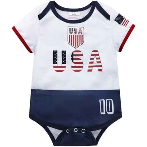 Baby Soccer Bodysuit Jersey Brazil Soccer Romper Outfit for Boys & Girls Football Shirts Clothes for Brazilian Fans