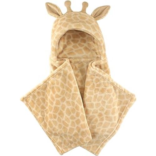 Hudson Baby Unisex Baby and Toddler Hooded Animal Face Plush Blanket, Giraffe, One Size