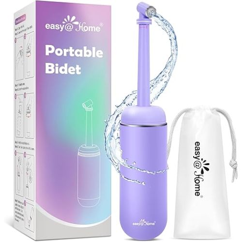 Easy@Home Portable Peri Bottle for Postpartum & Perineal Care: Handheld Bidet Perfect for Personal Hygiene Cleaning & Travel Friendly | 380ml Leakproof & Convenient Design | BPA-Free | EPB-01 Purple