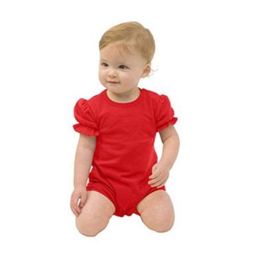 MONAG Infant Ruffle Girls Romper Red Newborn