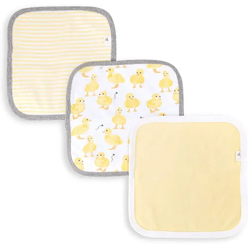 Burt's Bees Baby Washcloths, Absorbent Knit Terry, Super Soft 100% Organic Cotton