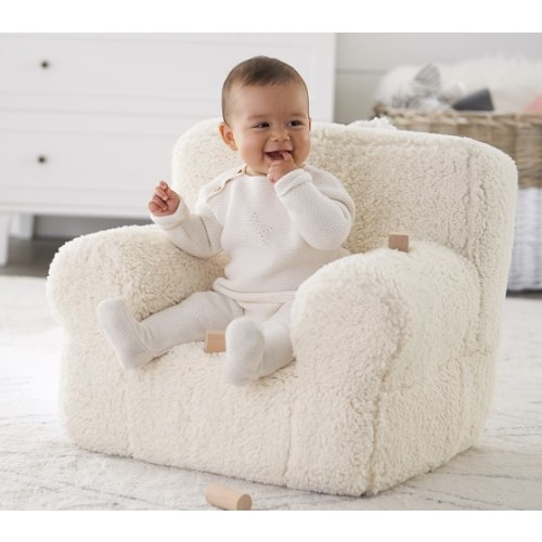 My First Cream Sherpa Anywhere Chair® | Toddler Armchair | Pottery Barn Kids