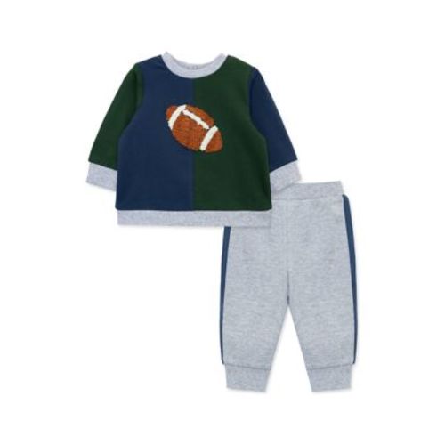 Baby Boys Football Graphic Sweatshirt and Active Pants Set
