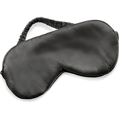 Brooklinen Silk Eye Mask - 100% Mulberry Silk Eyemask with Soft Elastic Strap - Best Eye Mask for Sleeping and Traveling - Carbon Grey